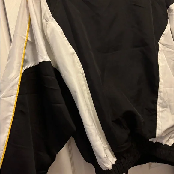 MNML Moto Racing Jacket for Men’s in Black & White w Yellow Trim Size Small BNWT - Picture 9 of 11